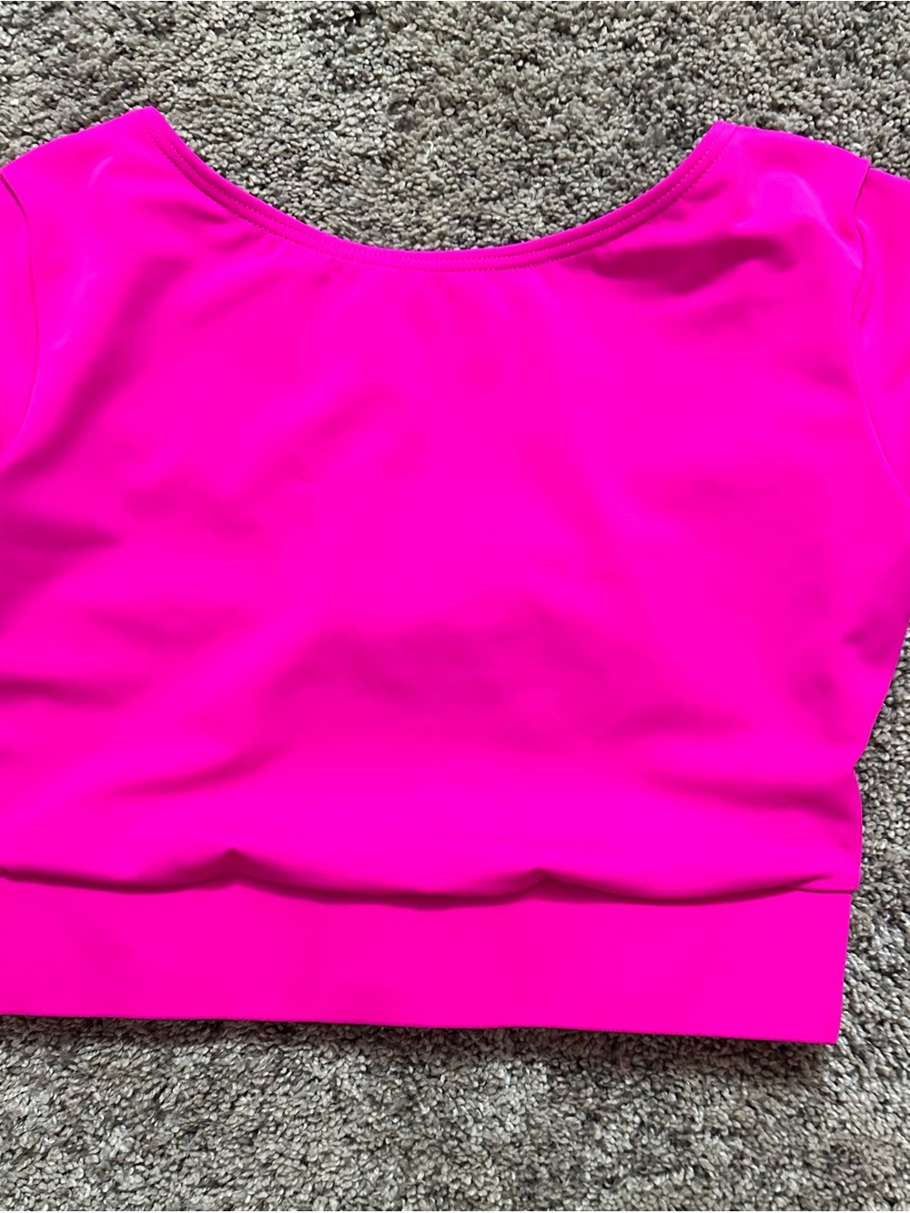 Balera Dancewear Hot Pink Bow Back Crop Top - Size MA (Medium Adult)